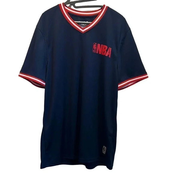 NBA logo tee navy and red men’s large - Picture 1 of 6